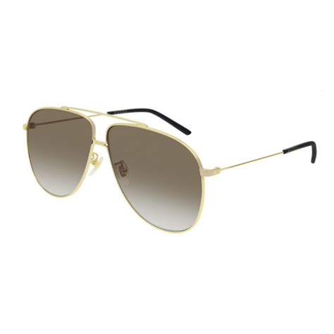 gucci gg0440s 007|Gucci™ GG0440S Aviator Sunglasses .